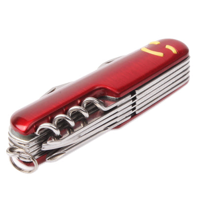 12-in-1 Stainless Steel Multi-function Hands Tool for Outdoor(Red)