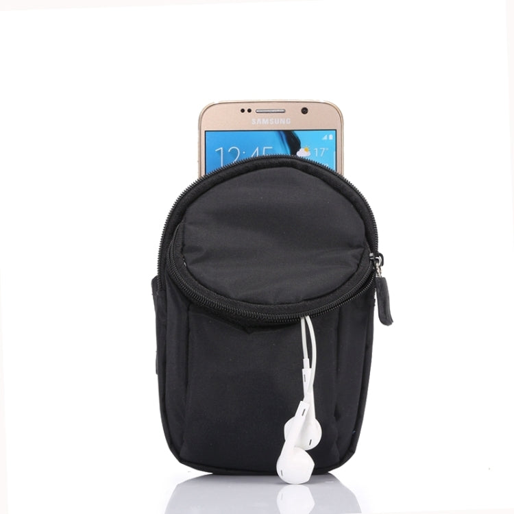 Universal Multifunctional Concise Style 5.2 Inch PVC Pearl Armband Case With Two Compartments for iPhone 6 / Galaxy S7 / S6