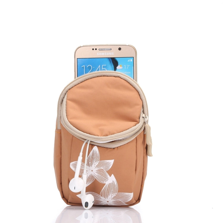 Universal Multifunctional Concise Style 5.2 Inch PVC Pearl Armband Case With Two Compartments for iPhone 6 / Galaxy S7 / S6