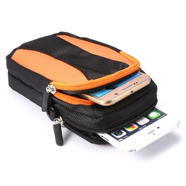 Universal Multifunctional 5.2 Inch Diagonal Cross Color Polyester Pearl material Storage Waist Packs / Waist Bag / Hiking Bag / Camping Bag with armlet