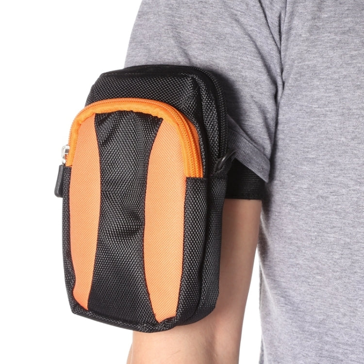 Universal Multifunctional 5.2 Inch Diagonal Cross Color Polyester Pearl material Storage Waist Packs / Waist Bag / Hiking Bag / Camping Bag with armlet