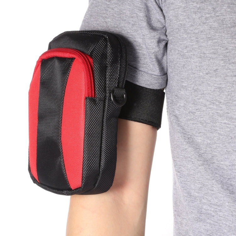 Universal Multifunctional 5.2 Inch Diagonal Cross Color Polyester Pearl material Storage Waist Packs / Waist Bag / Hiking Bag / Camping Bag with armlet