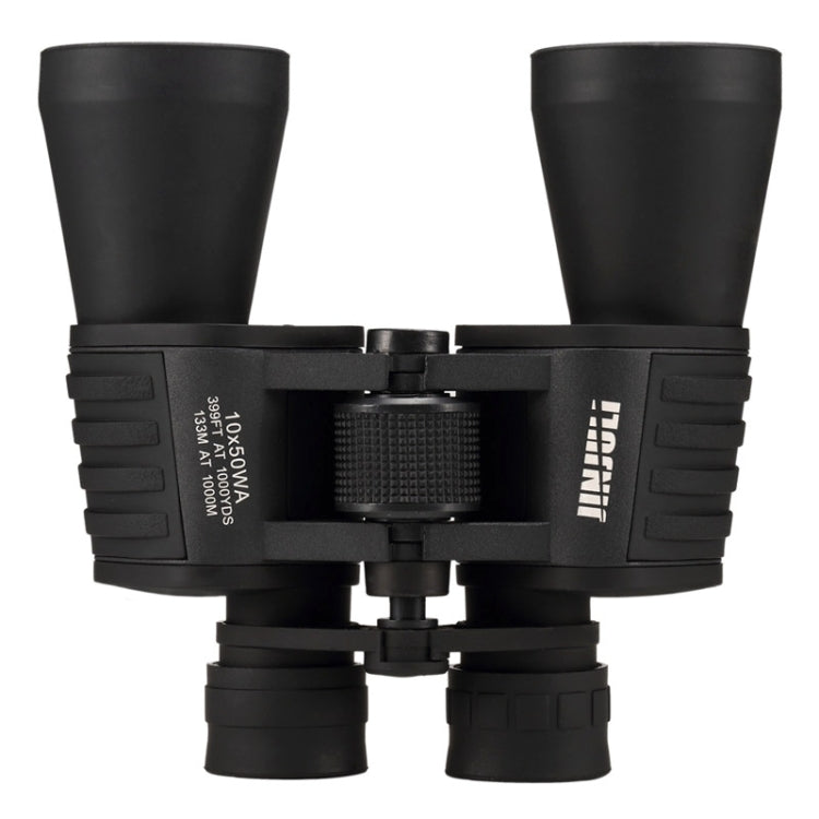 JINJULI 10x50WA Prism Roof Waterproof Telescope Binocular, 133m / 1000m(Black)