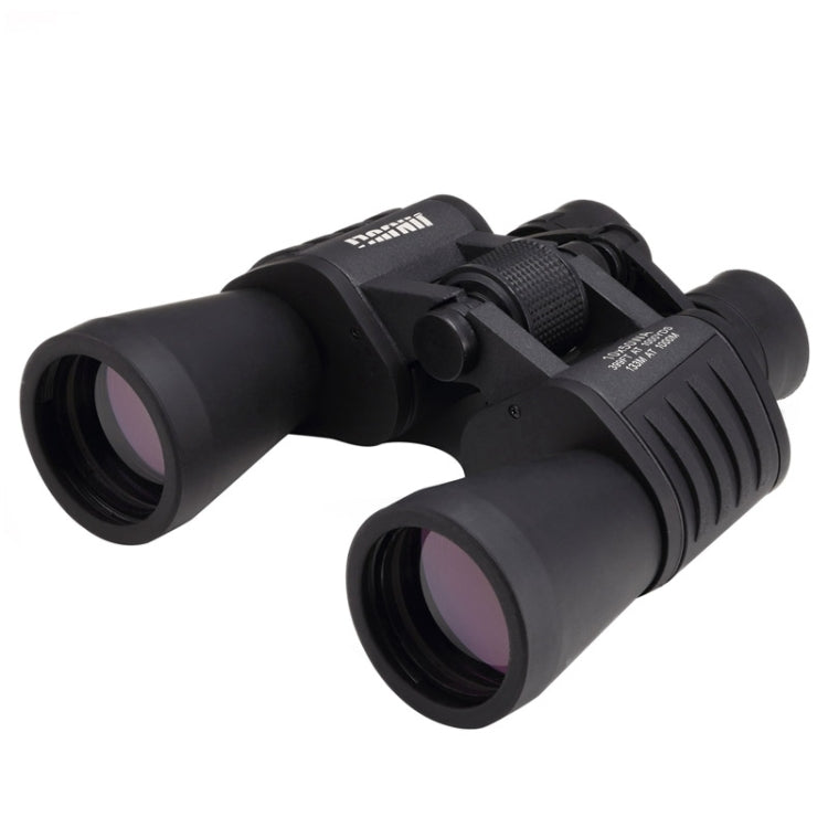 JINJULI 10x50WA Prism Roof Waterproof Telescope Binocular, 133m / 1000m(Black)