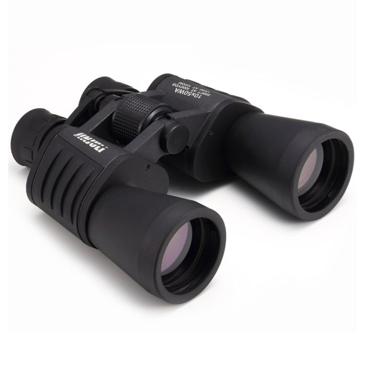 JINJULI 10x50WA Prism Roof Waterproof Telescope Binocular, 133m / 1000m(Black)
