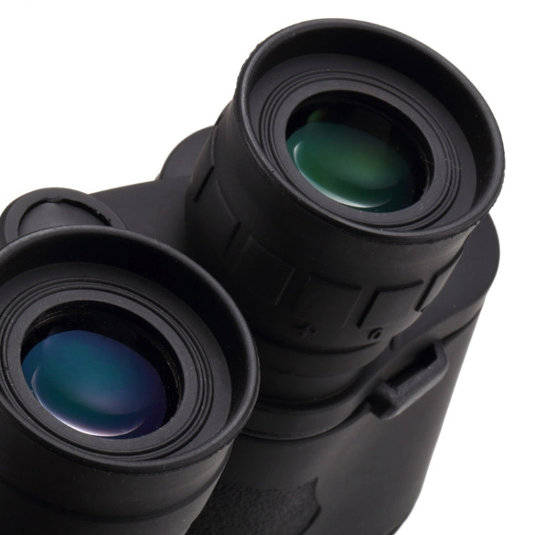 JINJULI 10x50WA Prism Roof Waterproof Telescope Binocular, 133m / 1000m(Black)