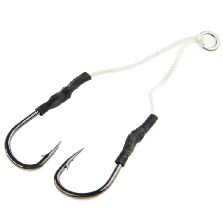 8 PCS 6# 7# 8# 9# Sea Fishing Iron Plate Hook with String, Random Color Delivery