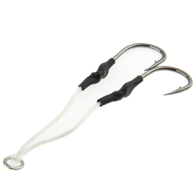 8 PCS 6# 7# 8# 9# Sea Fishing Iron Plate Hook with String, Random Color Delivery