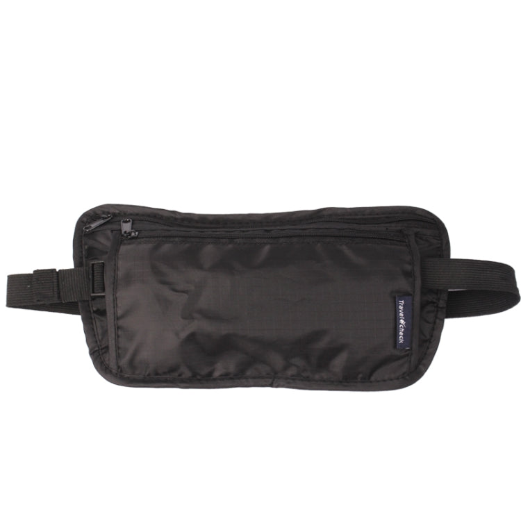 Portable Close-fitting Ultralight Documents / Pocketbook Multifunctiona Anti-theft Waist Bag(Black)