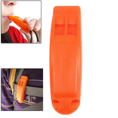 Plastic Outdoor Safety Whistle with Clip & Neck Strap Hole