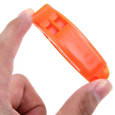 Plastic Outdoor Safety Whistle with Clip & Neck Strap Hole