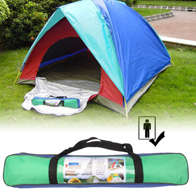 Quick Setting Dome Style 1-Person Camping Tent Pack with Carrying Bag for Outdoor Camping, Random Color Delivery