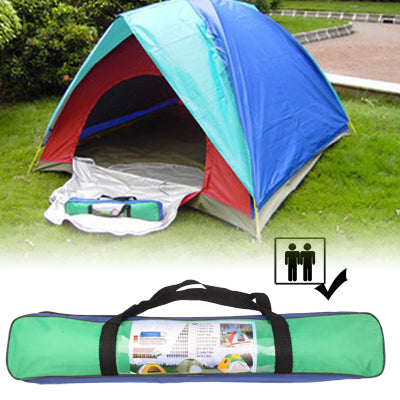 Quick Setting Dome Style 2-Person Camping Tent Pack with Carrying Bag for Outdoor Camping