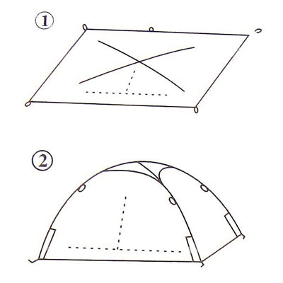 Quick Setting Dome Style 2-Person Camping Tent Pack with Carrying Bag for Outdoor Camping