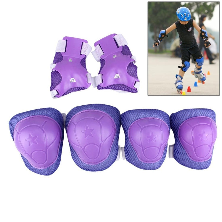 6 in 1 Roller Skate Knee & Elbow & Wrist Pads Protective Gear Sets