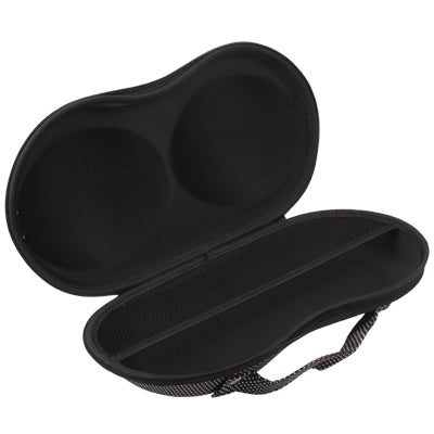 Fashionable Portable Bra Style Molded Storage Bag Case with White Dot Pattern for Travel(Black)
