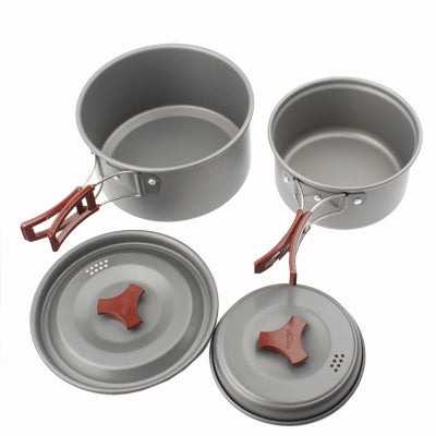 Outdoor Camping Ultra Light Weight 10 Piece Cookware Stackable Set