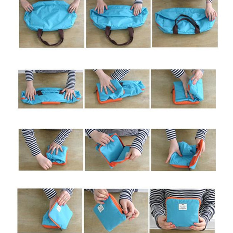 Folding Traveling Bag Handbag Storage Bag for Travel (Random Color Delivery)(Green)