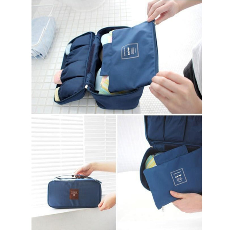Multifunctional Underwear Pouch Bra Storage Bag for Travel(Dark Blue)