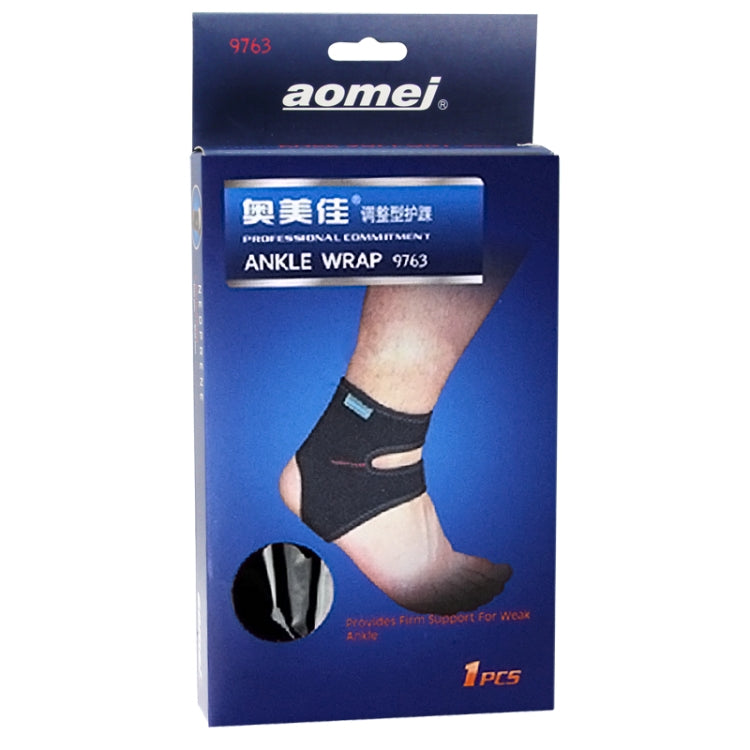 Professional Neoprene Ankle Support Protector (9763)(Black)