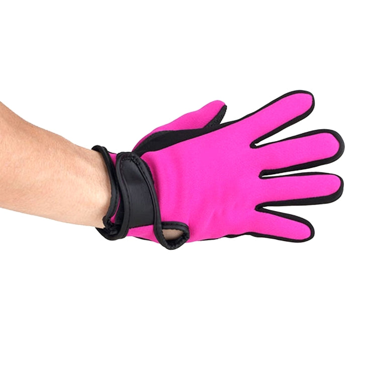 NDE-6 Neoprene Swimming Diving Equipment Surfing Skid Gloves(Magenta)