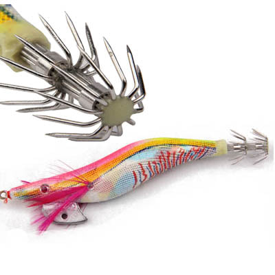 3.0# Squid Ink Dedicated to Squid Wood Shrimp Shape Hook