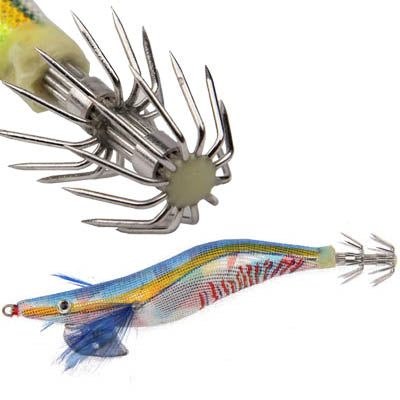 3.0# Squid Ink Dedicated to Squid Wood Shrimp Shape Hook