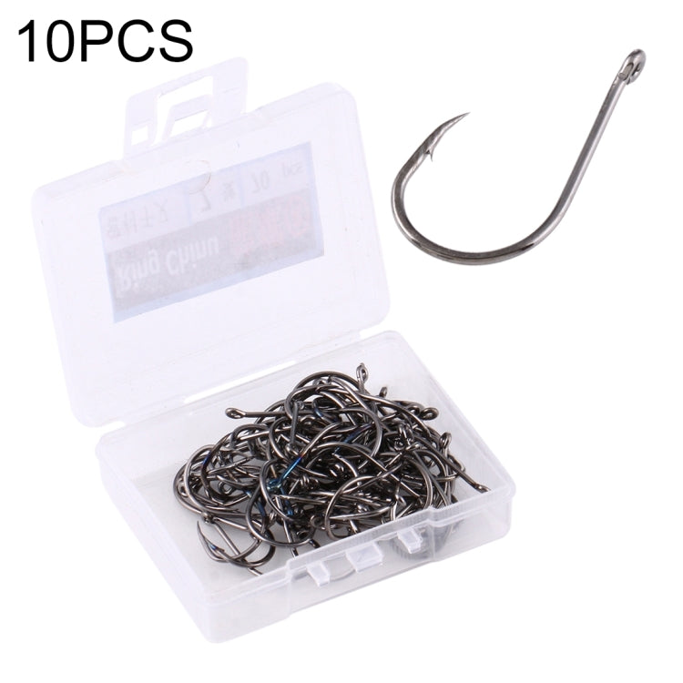 7# 700 PCS (10 Boxes) Carbon Steel Fish Barbed Hook Fishing Hooks with Hole
