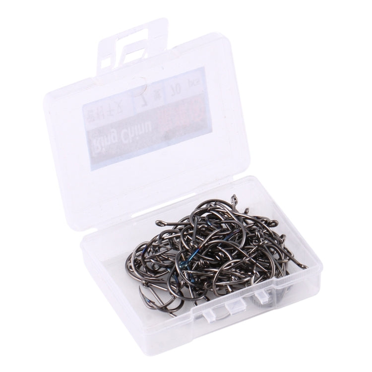 7# 700 PCS (10 Boxes) Carbon Steel Fish Barbed Hook Fishing Hooks with Hole