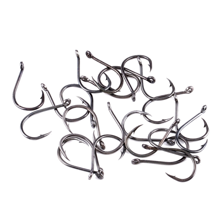 8# 50 PCS (Single Box) Carbon Steel Fish Barbed Hook Fishing Hooks with Hole