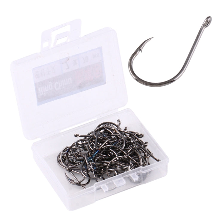 7# 70 PCS (Single Box) Carbon Steel Fish Barbed Hook Fishing Hooks with Hole