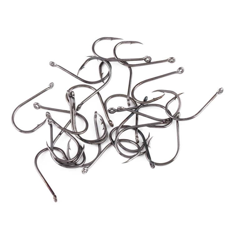 6# 800 PCS (10 Boxes) Carbon Steel Fish Barbed Hook Fishing Hooks with Hole