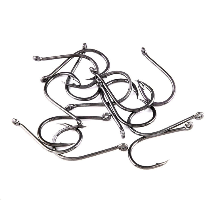 10# 300 PCS (10 Boxes) Carbon Steel Fish Barbed Hook Fishing Hooks with Hole