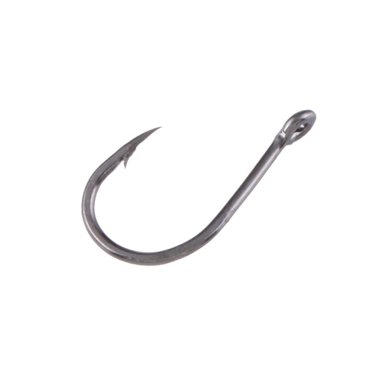 2# 1000 PCS (10 Boxes) Carbon Steel Fish Barbed Hook Fishing Hooks with Hole