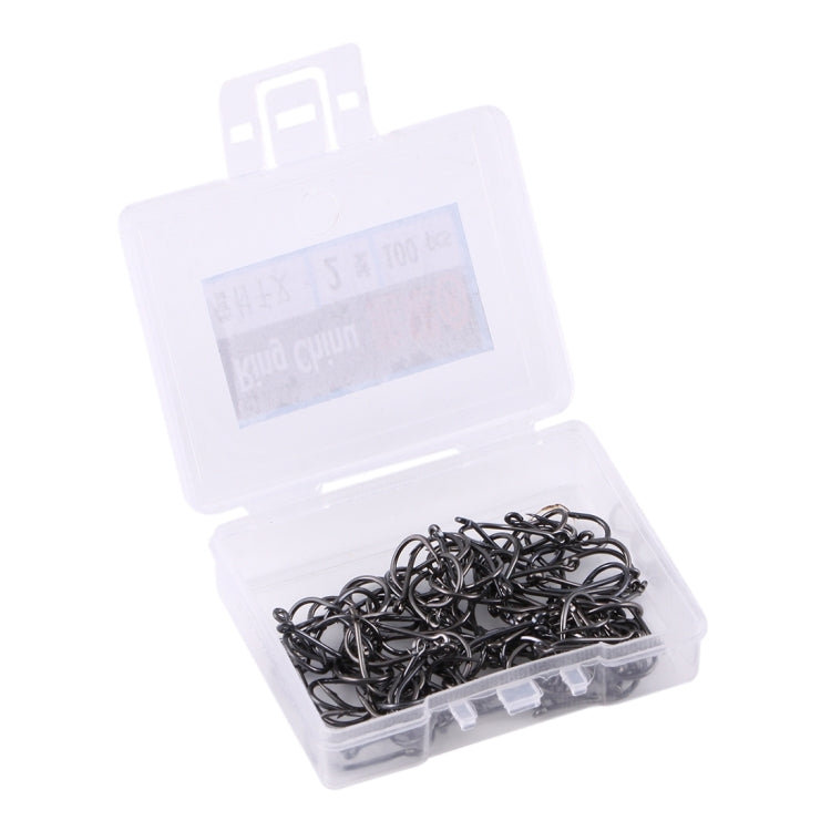 2# 1000 PCS (10 Boxes) Carbon Steel Fish Barbed Hook Fishing Hooks with Hole