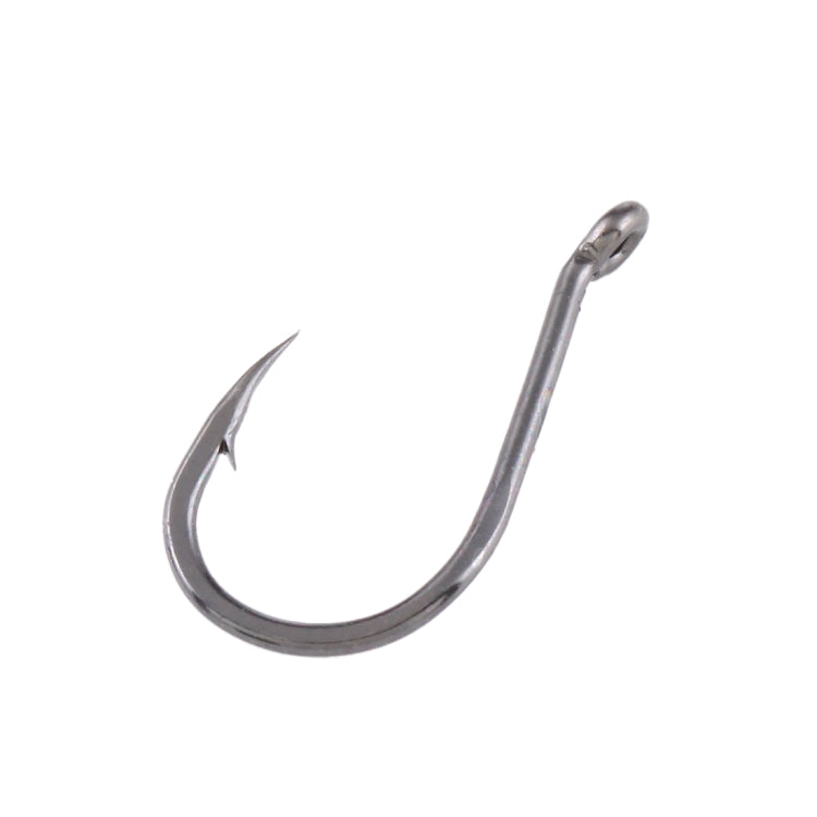 1# 100 PCS (Single Box) Carbon Steel Fish Barbed Hook Fishing Hooks with Hole