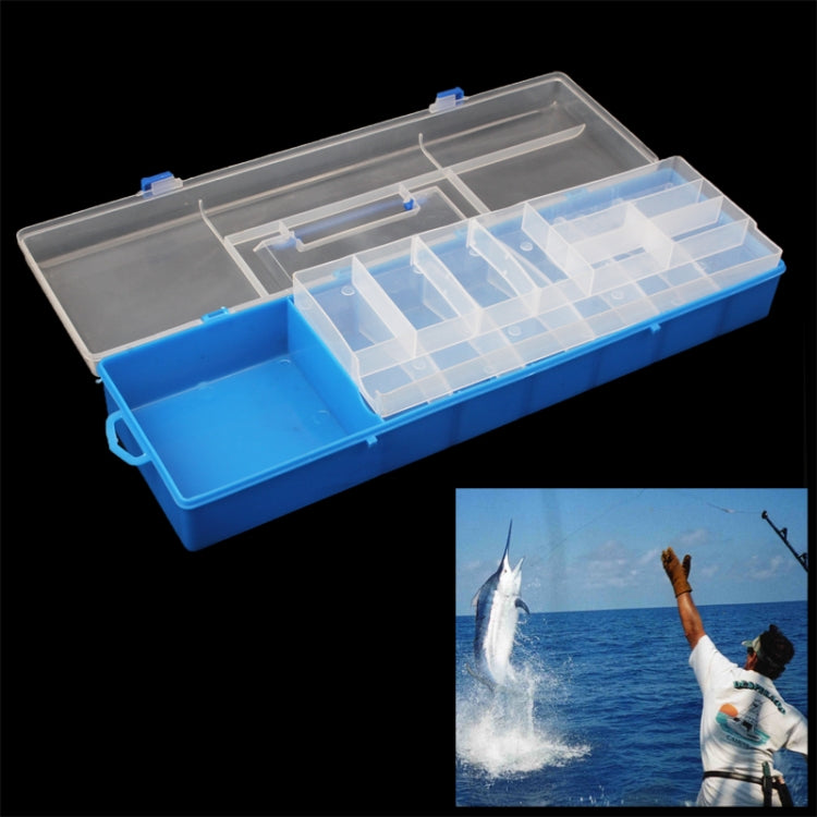 Multifunction Fishing Lure Hook Bait Tackle Box Case / Tool Box, Size: 44cm(L) x 12.5cm(w) x 8cm(H)