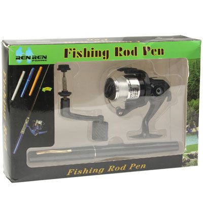 Box Set Pen Shape Fishing Rod(Black)