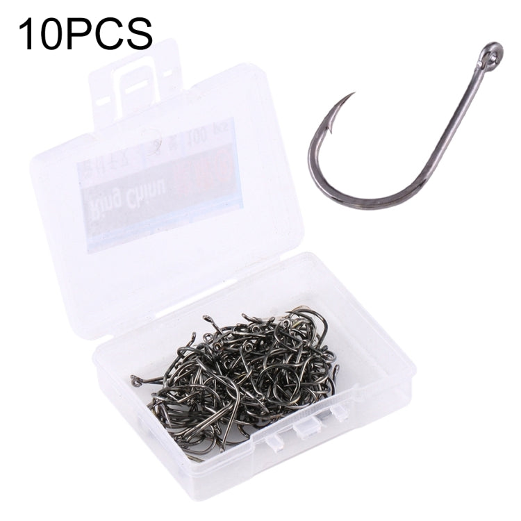 3# 100 PCS (1 Box) Carbon Steel Fish Barbed Hook Fishing Hooks with Hole