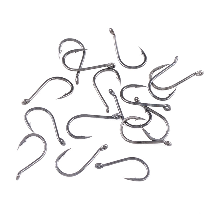 3# 100 PCS (1 Box) Carbon Steel Fish Barbed Hook Fishing Hooks with Hole