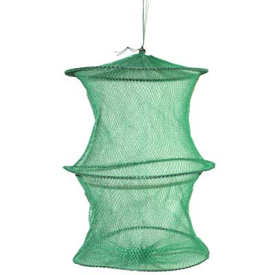 35cm Fish Net Cage 2 Layers Collapsible Fish Care Net Small Mesh Folding Fishing Network