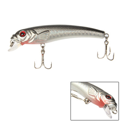 85mm Minnow Hard Baits Fishing Lures Mixed Fishing Tackle Baits Minnow(Grey)