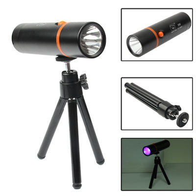 1-Mode Blue Light Fishing Light with Tripod Stand(Black)