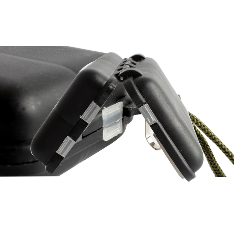 Convenient Portable 9-Compartment Folding Tackle Box Case with Neck Strap for Fishing(Black)