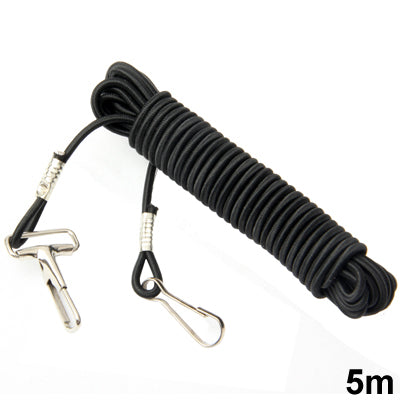 5M Fishing Elastic Rope with Hooks for Fisherman Angler (Random Color Delivery)