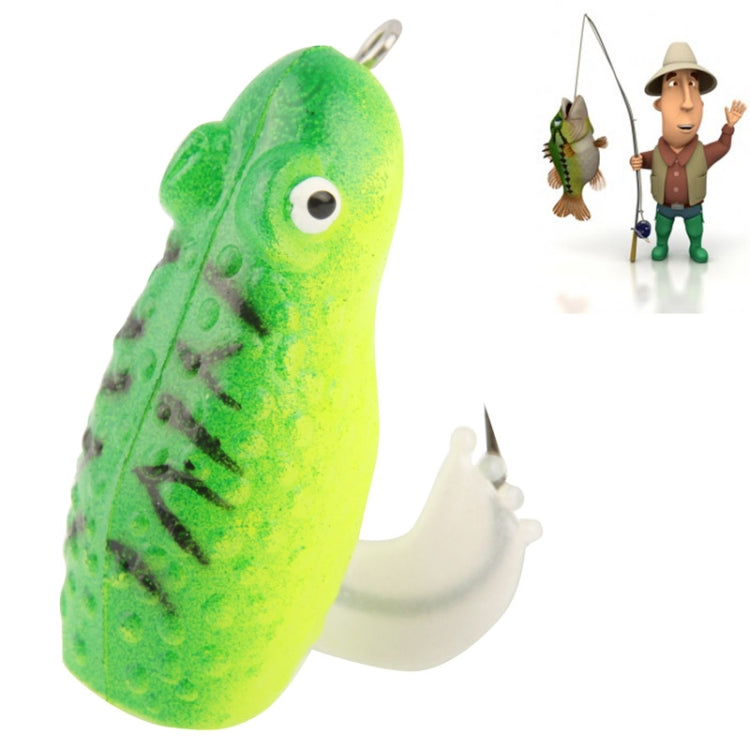 6cm Simulation Bagged Frog Bait with Bidirectional Hook(Green)