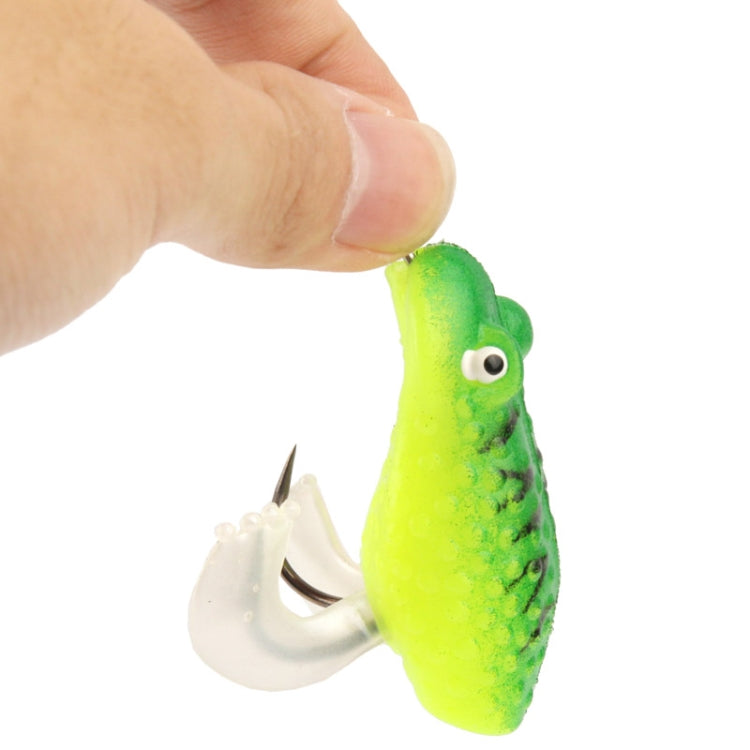 6cm Simulation Bagged Frog Bait with Bidirectional Hook(Green)