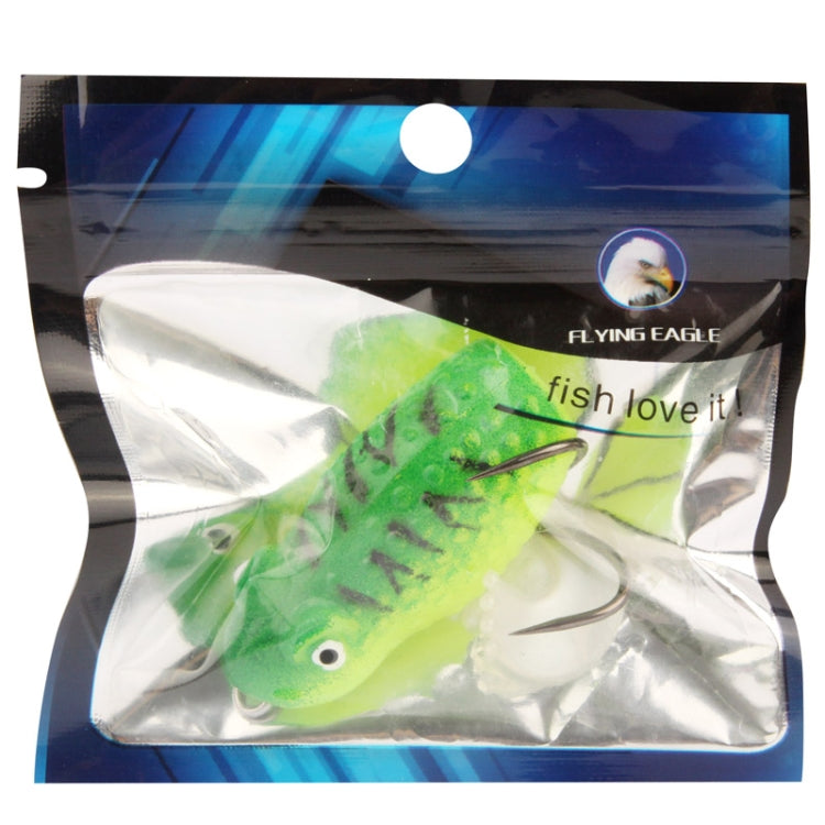 6cm Simulation Bagged Frog Bait with Bidirectional Hook(Green)