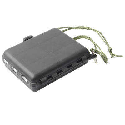Convenient Portable 9-Compartment Folding Tackle Box Case with Neck Strap for Fishing