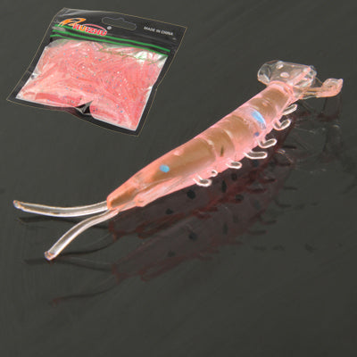 Anglers Fishing Mini Shrimp Shaped Bait Lure, Random Color Delivery (Pink)